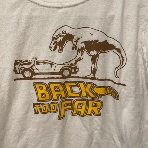 Back Too Far | Women Cotton | T-Shirt | Sci Fi | Time Travel | Dinosaur - Picture 3 of 6
